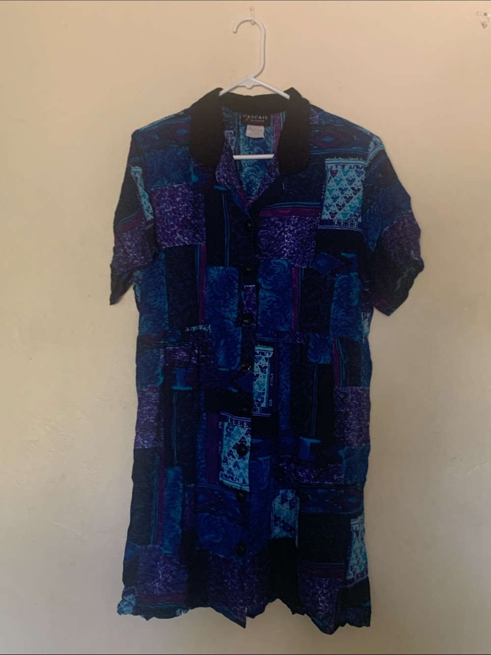 Cascais women’s Button-Down blue pattern shirt